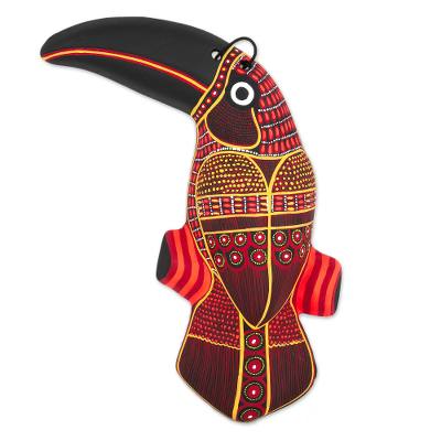 Ceramic wall art, Sunset Toucan