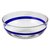Blown glass bowl, 'Cobalt Band' - Mexican Artisan Crafted Large Blown Glass Blue Band Bowl thumbail