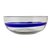 Blown glass bowl, 'Cobalt Band' - Mexican Artisan Crafted Large Blown Glass Blue Band Bowl (image 2b) thumbail