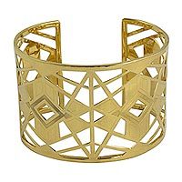Gold plated cuff bracelet,