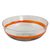 Blown glass bowl, 'Tangerine Band' - Large Hand Crafted Orange Stripe 100 oz Blown Glass Bowl (image 2a) thumbail
