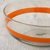 Blown glass bowl, 'Tangerine Band' - Large Hand Crafted Orange Stripe 100 oz Blown Glass Bowl (image 2d) thumbail