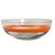 Blown glass bowl, 'Tangerine Band' - Large Hand Crafted Orange Stripe 100 oz Blown Glass Bowl (image 2e) thumbail