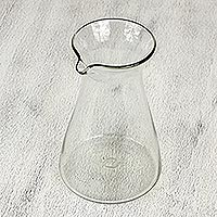 Blown glass carafe Clear Matrix Mexico