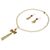 Gold plated agate jewelry set, 'All Dressed Up' - Mexican Handcrafted 18k Gold Plated Jewelry Set with Agate (image 2b) thumbail
