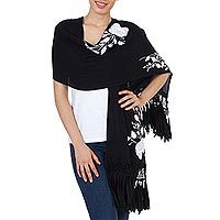 Cotton applique scarf,