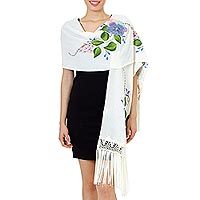 Cotton applique scarf,