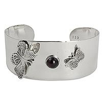 Garnet cuff bracelet,