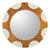 Glass mosaic wall mirror, 'Earth and Sun' (31 inch) - Handcrafted Glass Mosaic Circular Wall Mirror (31 Inch) thumbail