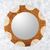 Glass mosaic wall mirror, 'Earth and Sun' (35 inch) - Handcrafted Mexican Stained Glass Wall Mirror (35 Inch) (image 2) thumbail