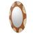 Glass mosaic wall mirror, 'Earth and Sun' (35 inch) - Handcrafted Mexican Stained Glass Wall Mirror (35 Inch) (image 2b) thumbail