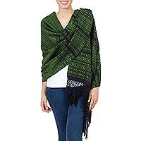 Cotton rebozo shawl,