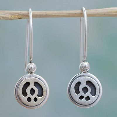 Sterling silver dangle earrings, Jungle Life
