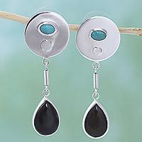 Turquoise dangle earrings,