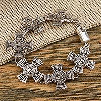 Sterling silver link bracelet,