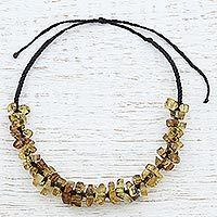Amber beaded necklace,