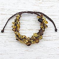 Amber beaded bracelet,