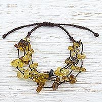 Amber beaded bracelet,
