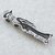 Sterling silver brooch pendant, 'Catrina Chic' - Sterling Silver Mexico Day of the Dead Brooch Pendant (image 2b) thumbail