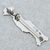 Sterling silver brooch pendant, 'Catrina Chic' - Sterling Silver Mexico Day of the Dead Brooch Pendant (image 2c) thumbail