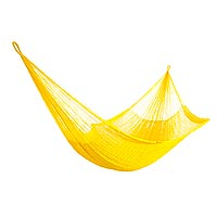 Nylon rope hammock Yellow Light single Mexico