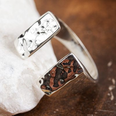 Sterling silver wrap ring, Shining Gap