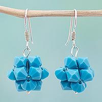 Crystal dangle earrings,