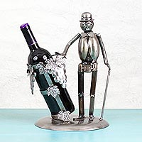 Recycled auto parts bottle holder Chaplin Mexico