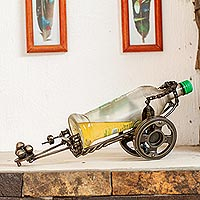 Recycled auto parts bottle holder Cannon Mexico