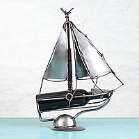 Recycled auto parts bottle holder Sail Away Mexico