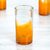 Blown glass tumblers, 'Orange Waves' (set of 6) - 6 Hand Blown Recycled Glass Orange Tumbler Set from Mexico thumbail