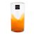 Blown glass tumblers, 'Orange Waves' (set of 6) - 6 Hand Blown Recycled Glass Orange Tumbler Set from Mexico (image 2c) thumbail