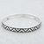 Sterling silver bangle bracelet, 'Mexican Geometry' - Sterling Silver Triangle Motif Bangle Bracelet from Mexico thumbail