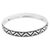Sterling silver bangle bracelet, 'Mexican Geometry' - Sterling Silver Triangle Motif Bangle Bracelet from Mexico (image 2a) thumbail