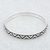 Sterling silver bangle bracelet, 'Mexican Geometry' - Sterling Silver Triangle Motif Bangle Bracelet from Mexico (image 2b) thumbail