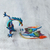 Wood alebrije sculpture, 'Mexican Dragon in Blue' - Copal Wood Alebrije Sculpture of Dragon in Blue from Mexico (image 2d) thumbail