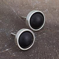 Sterling silver stud earrings,