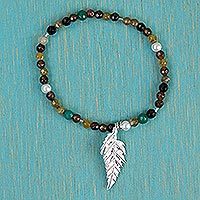 Agate pendant stretch bracelet,