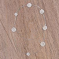 Sterling silver wrap necklace,
