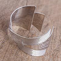 Sterling silver cuff bracelet,