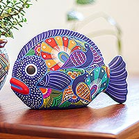 Ceramic sculpture Love Fish Mexico