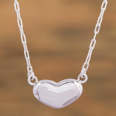 Sterling silver pendant necklace, Love from the Heart