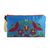 Silk clutch, 'Cerulean Brilliance' - Embroidered Silk Floral Clutch in Cerulean from Mexico thumbail