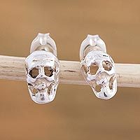 Sterling silver stud earrings,