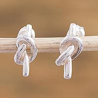 Sterling silver stud earrings,