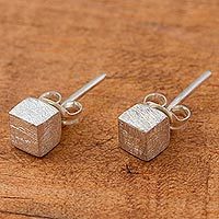 Sterling silver stud earrings,
