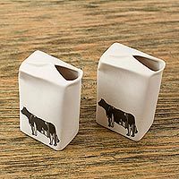 Ceramic cream pitchers,