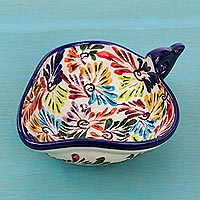 Ceramic salsa bowl Dance of Colors Mexico