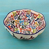 Ceramic serving bowl Dance of Colors Mexico