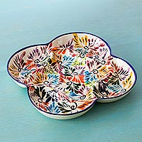 Ceramic snack dish Dance of Colors Mexico